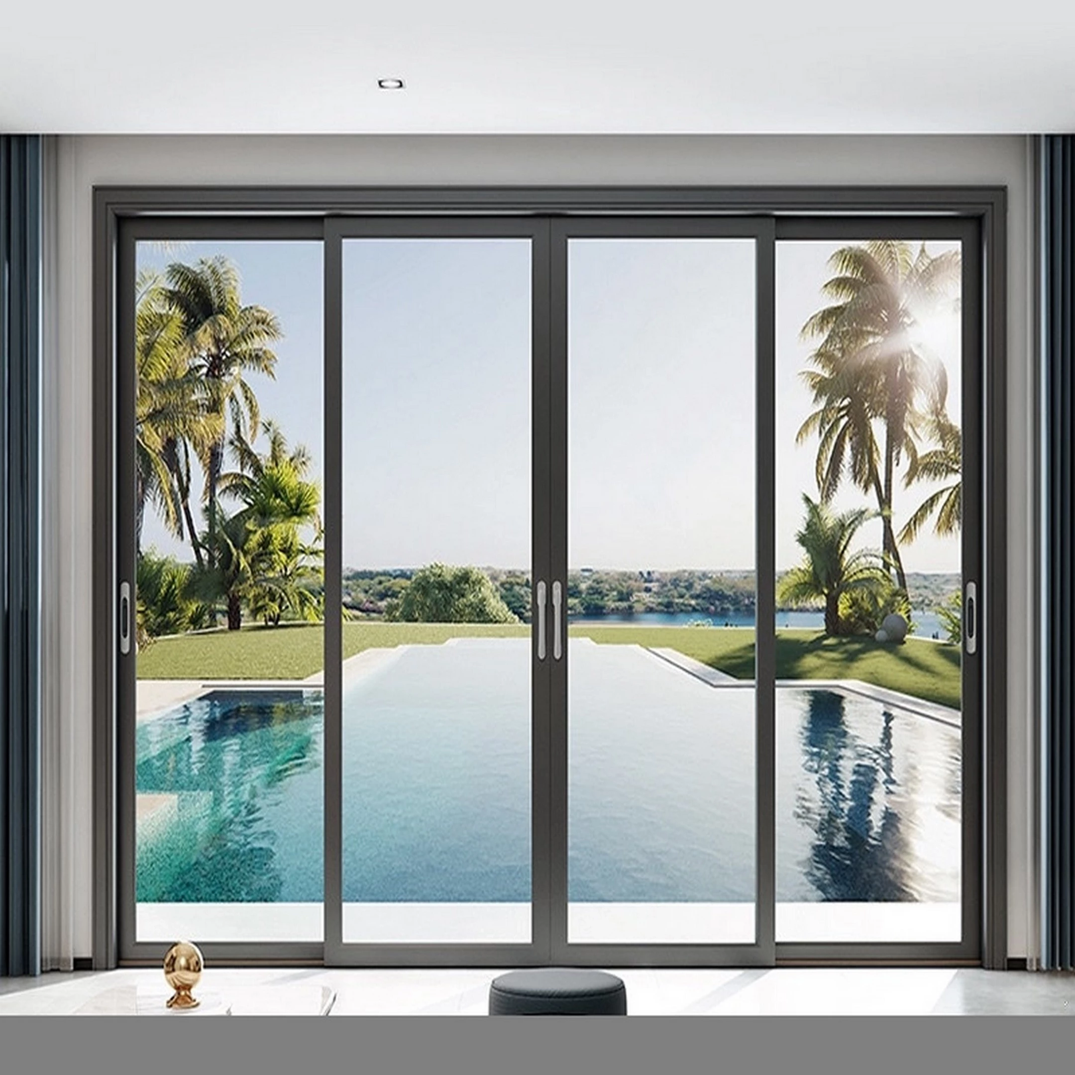 A relevant stock photo of sliding door custom in a typical setting.