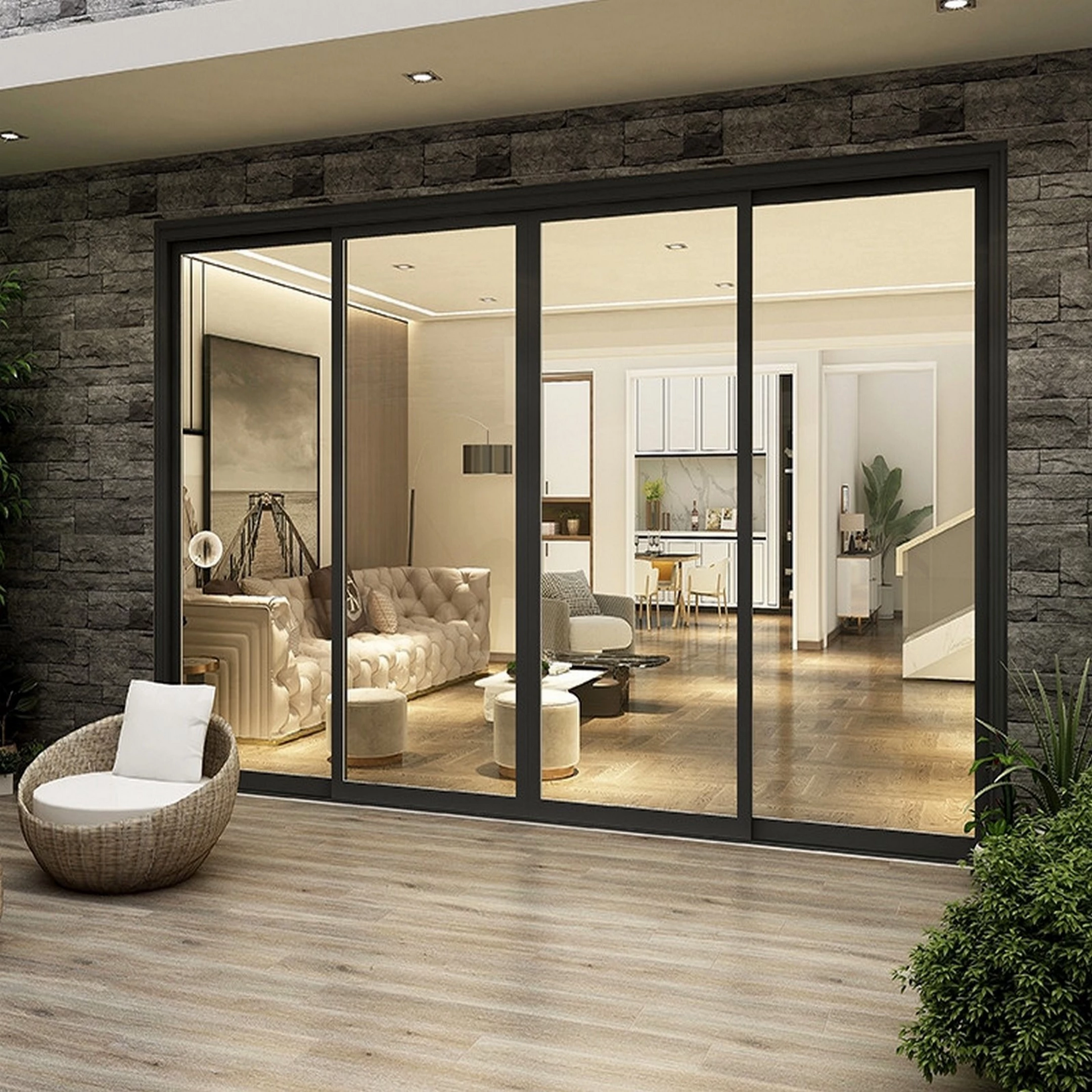 A relevant stock photo of sliding door custom in a typical setting.