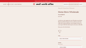 Home Brew Wholesale - Small World Coffee - home brew supplies wholesale