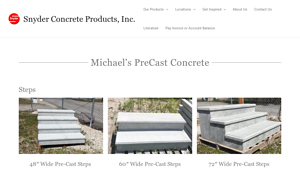 Michael's PreCast - Snyder Concrete Products, Inc. - concrete precast manufacturer