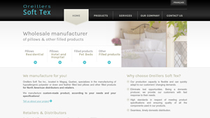 Manufacturer of pillows Oreillers Soft Tex Inc. for North America's ... - pillow manufacturer