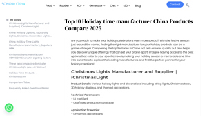 Top 10 Holiday time manufacturer China Products Compare 2025 - holiday time manufacturer