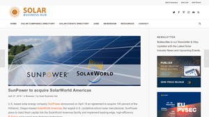 SunPower to acquire SolarWorld Americas - Solar Business Hub - sunpower solar panels factory