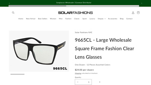 Large Wholesale Square Frame Fashion Clear Lens Glasses - oversized glasses bulk