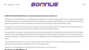 About us — Somnus Mattress - south carolina mattress manufacturer reddit
