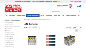 AAA Batteries for Sale - SOS Survival Products - triple a batteries bulk