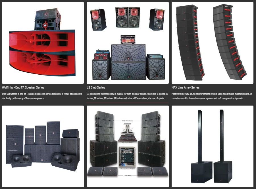 A relevant stock photo of sound system manufacturer in a typical setting.