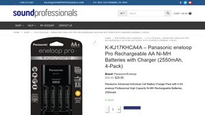 K-KJ17KHCA4A - Panasonic eneloop Pro Rechargeable AA Ni-MH ... - eneloop pro bulk