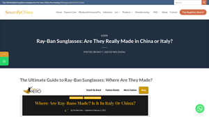 Ray-Ban Sunglasses: Are They Really Made in China or Italy? - ray ban manufacturer china