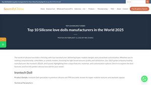Top 10 Silicone love dolls manufacturers in the World 2025 - first love manufacturer