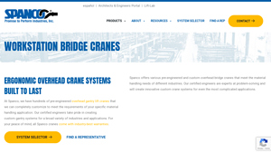 Workstation Bridge Cranes - Custom and Stock Options | Spanco - bridge crane manufacturer