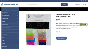 I-KW010 STRETCH LACE WHOLESALE CARD - Spandex House - lace bulk