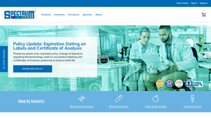 Spectrum Chemical Home - chemical manufacturer blue ash