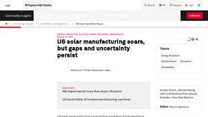 US solar manufacturing soars, but gaps and uncertainty persist - solar module factory