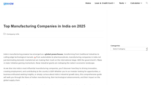 Top Manufacturing Companies in India on 2025 - spinhow.com - indian manufacturer