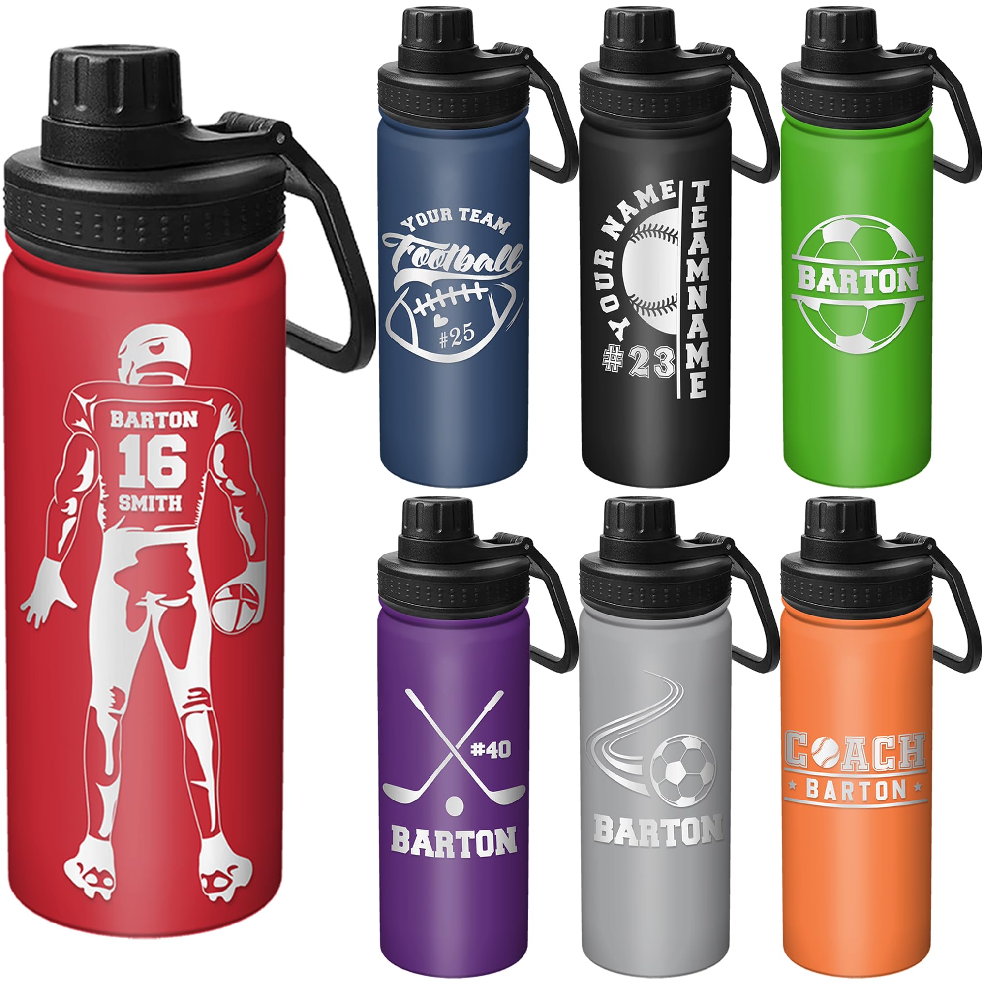 A relevant stock photo of sports bottle custom in a typical setting.