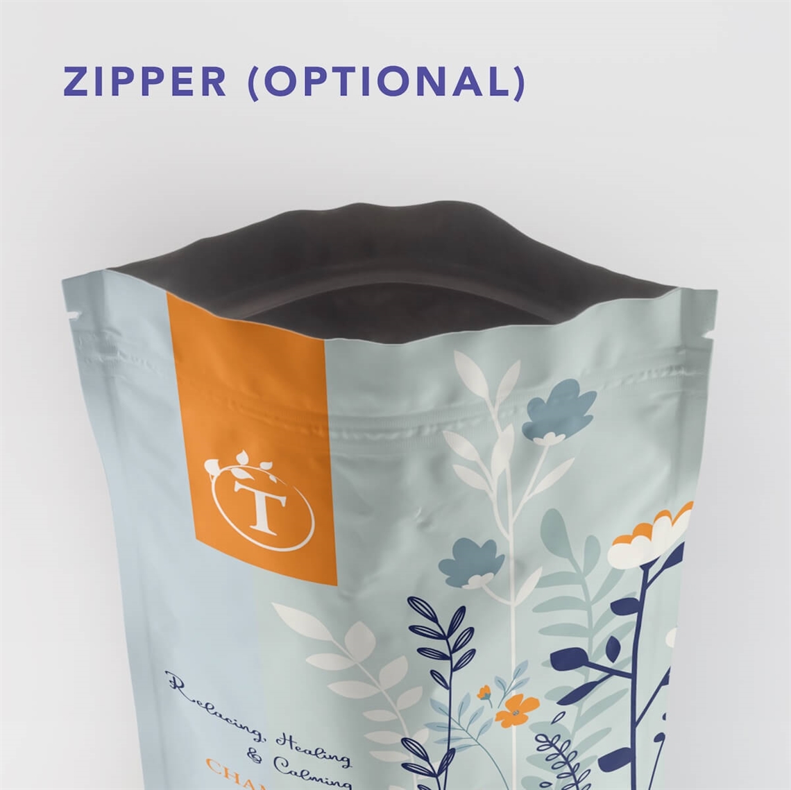 A relevant stock photo of stand up pouches custom in a typical setting.