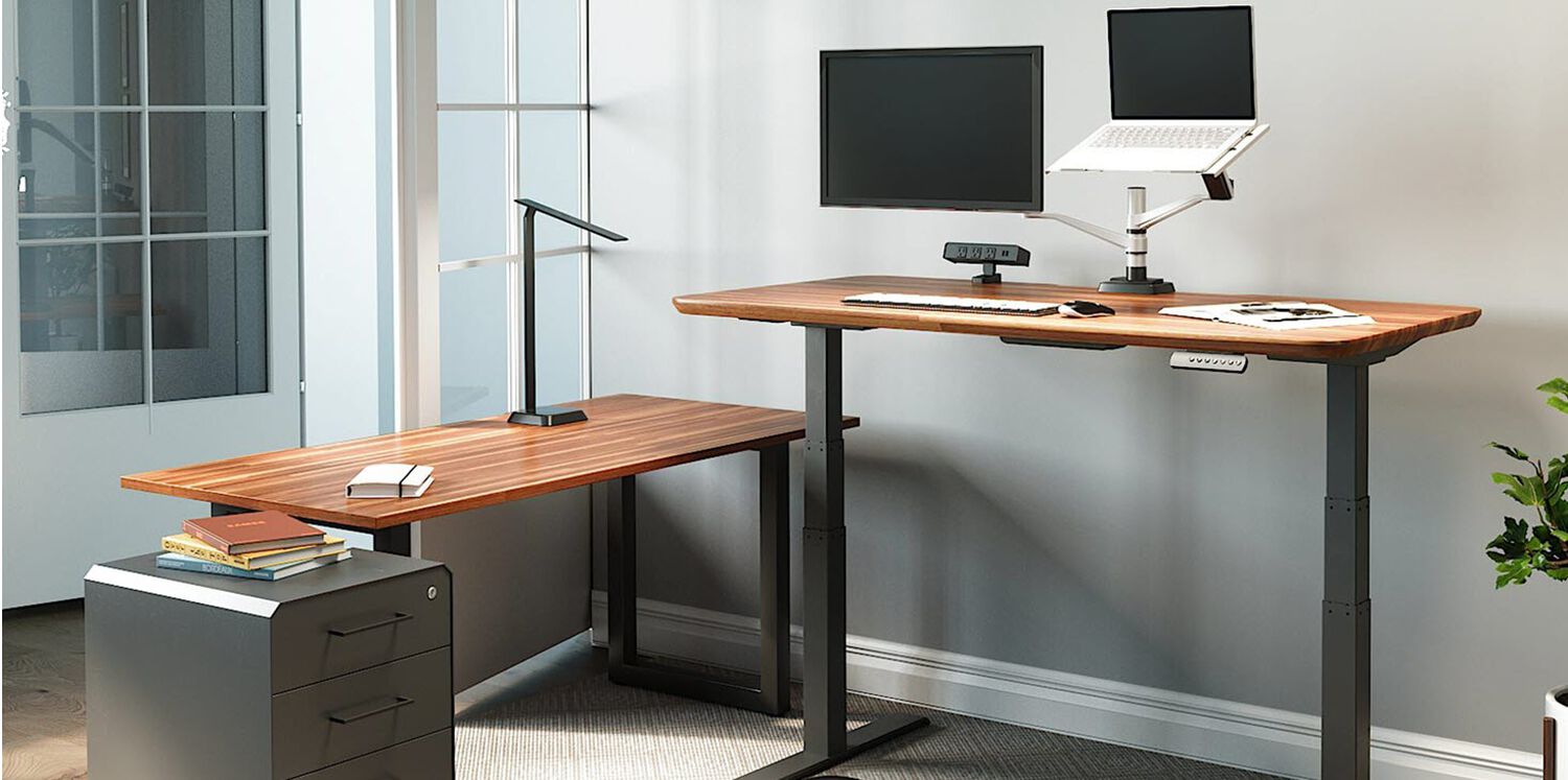 A relevant stock photo of standing desk manufacturer in a typical setting.