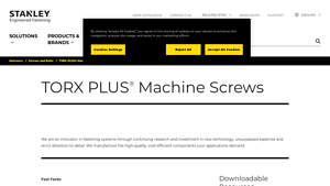 TORX PLUS ® Machine Screws - STANLEY® Engineered Fastening - machine screws factory