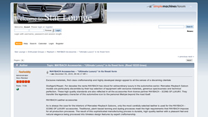 MAYBACH Accessories – “Ultimate Luxury