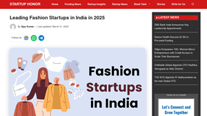 Top Fashion Startups in India in 2025 - Startup Honor - clothing manufacturer startup in india