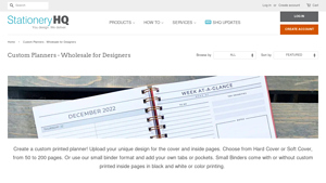 Custom Planners - Wholesale for Designers - custom planner manufacturer