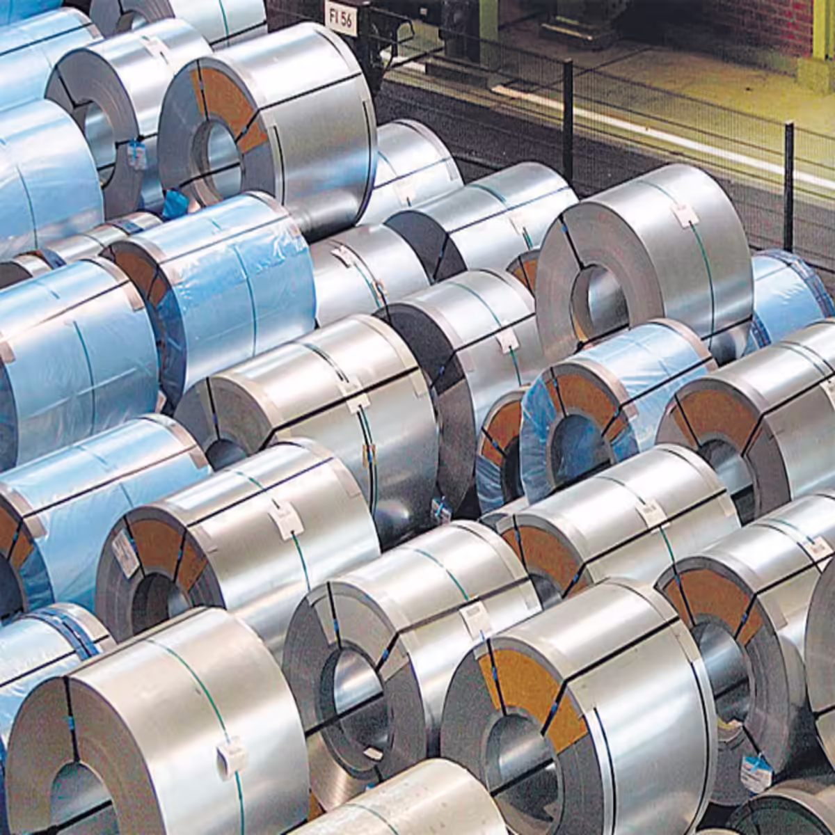 A relevant stock photo of steel china in a typical setting.
