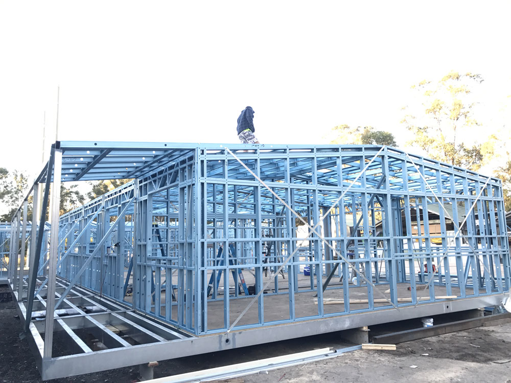 A relevant stock photo of steel frame supplier in a typical setting.
