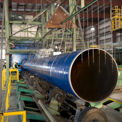 A relevant stock photo of steel pipe manufacturer in a typical setting.