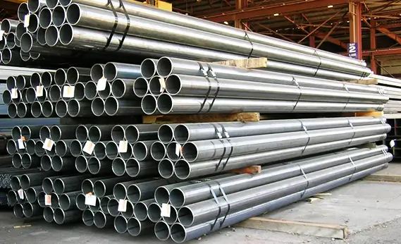 A relevant stock photo of steel pipes supplier in a typical setting.