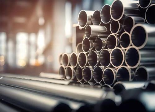 A relevant stock photo of steel pipes supplier in a typical setting.