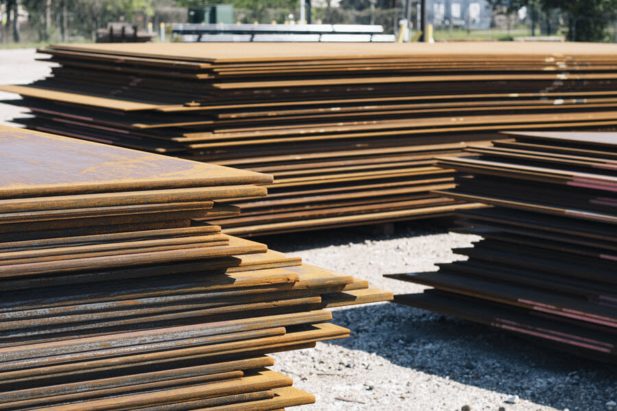 A relevant stock photo of steel plate supplier in a typical setting.