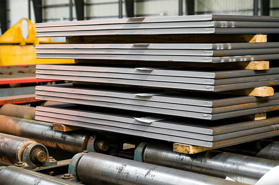 A relevant stock photo of steel plate supplier in a typical setting.