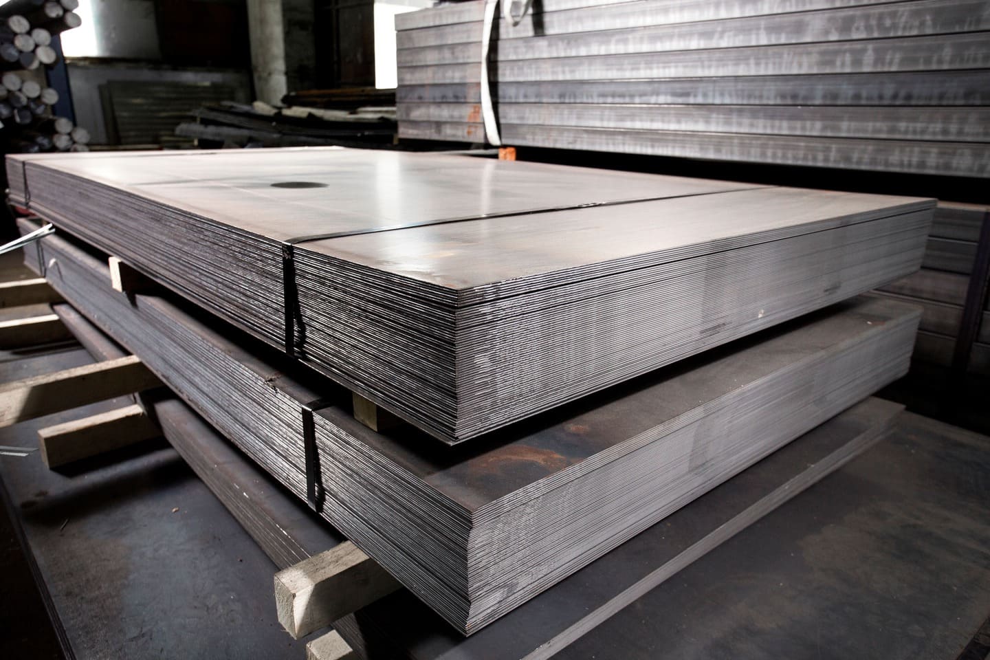 A relevant stock photo of steel sheets supplier in a typical setting.