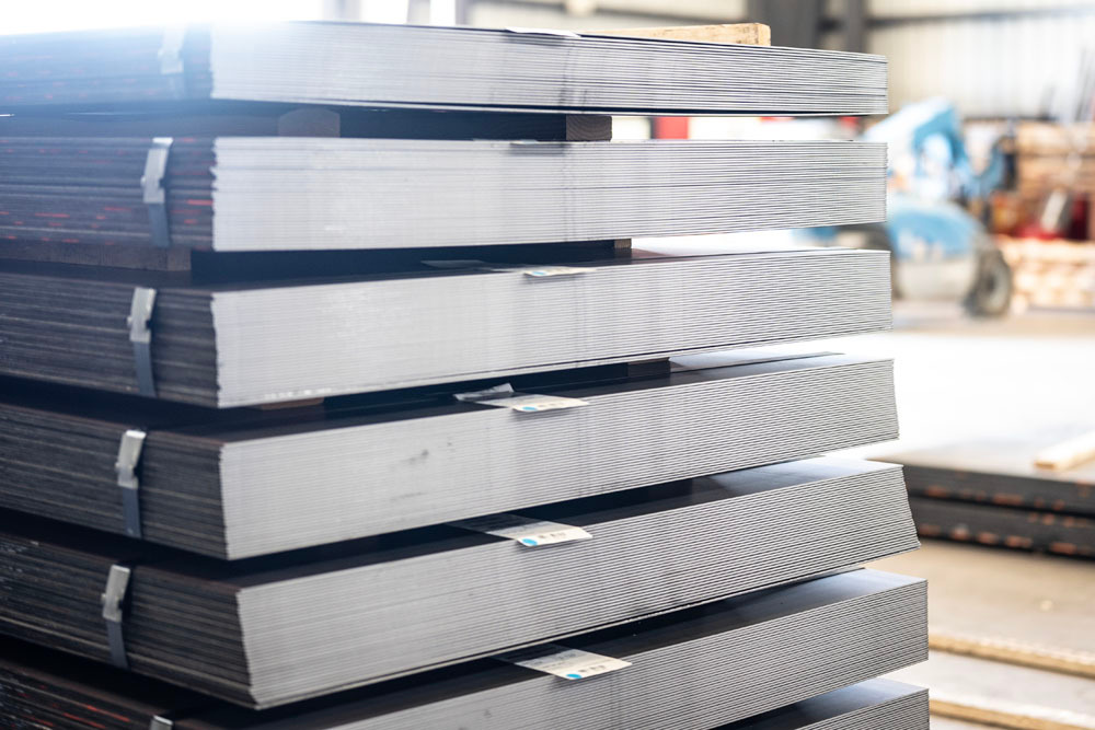 A relevant stock photo of steel sheets supplier in a typical setting.