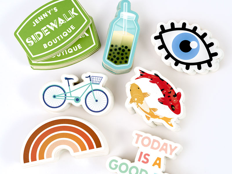 A relevant stock photo of sticker custom in a typical setting.