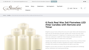 6 Pack Real Wax 3x6 Flameless LED Pillar Candles with Remote ... - led candle bulk
