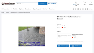 Blue Limestone Tile Manufacturer and Exporter - StoneContact.com - limestone tiles factory