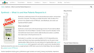 Synthroid — What it is and How Patients Respond to it - synthroid manufacturer