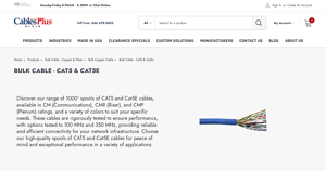 Bulk Cat5 & Cat5e Cable | Buy Online - Cables Plus USA - cat5e bulk