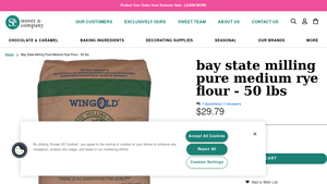 Bay State Milling Pure Medium Rye Flour - 50 lbs | Stover & Company - rye flour bulk