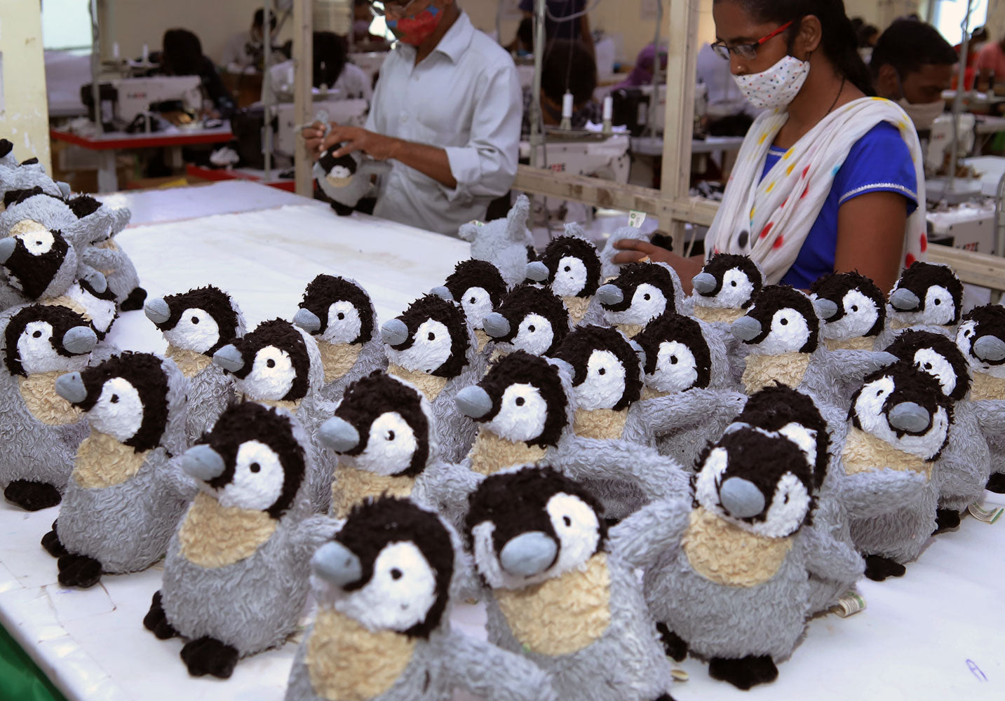 A relevant stock photo of stuffed animal manufacturer in a typical setting.