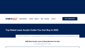 2025 Best Acrylic Laser Cutting Machine for Sale - STYLECNC - acrylic laser cutter factory