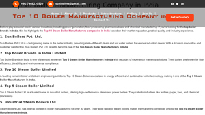 Top 10 Boiler Manufacturing Company in India - boiler manufacturer