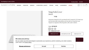 Snug Sofa Cover - Sunday Citizen - snug sofa company