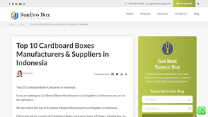 Top 10 Cardboard Boxes Manufacturers & Suppliers in Indonesia - Suneco Box - corrugated carton box manufacturer