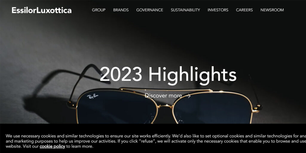 A relevant stock photo of sunglasse manufacturer in a typical setting.