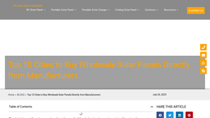Top 10 Cities to Buy Wholesale Solar Panels Directly from Manufacturers - buy solar panels direct from manufacturer