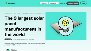 The 9 largest solar panel manufacturers in the world [2025] - Sunsave - solar module factory