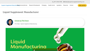 Liquid Supplement And Vitamin Manufacturer - SSMfg - contract vitamin manufacturer